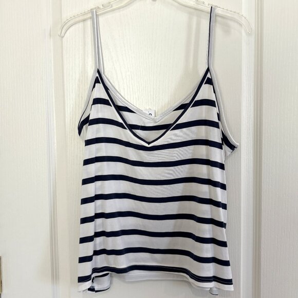 Old Navy Sunday Sleep Ultra-Soft Cami Pajama Tank Top Blue & White Stripe NEW - Picture 4 of 6